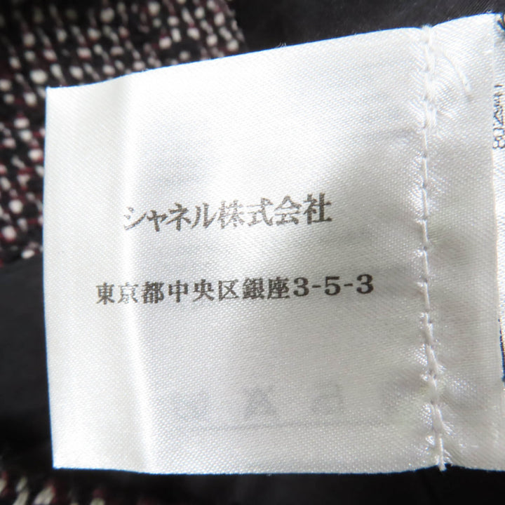 美品☆CHANEL シャネル P44259V32628 ウール アンゴラ ココマーク金具 ツイードスカート ブラック系 36 フランス製 正規品 レディース
