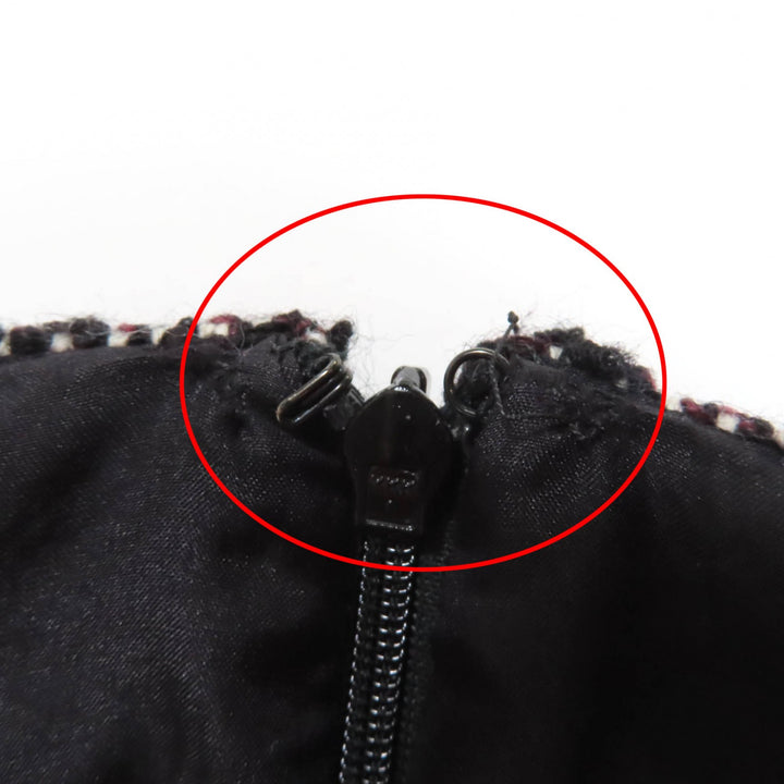 美品☆CHANEL シャネル P44259V32628 ウール アンゴラ ココマーク金具 ツイードスカート ブラック系 36 フランス製 正規品 レディース