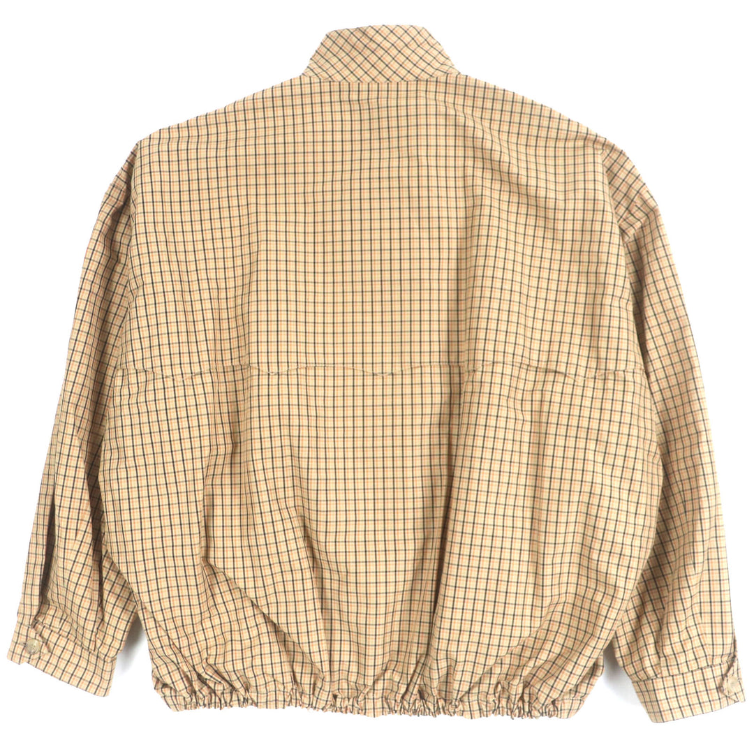 未使用品▼Miu Miu ミュウ ミュウ 25SS ML1066 チェックキャンバス ロゴワッペン ZIPUP ジャケット ブルゾン ブラウン 46 正規品 メンズ