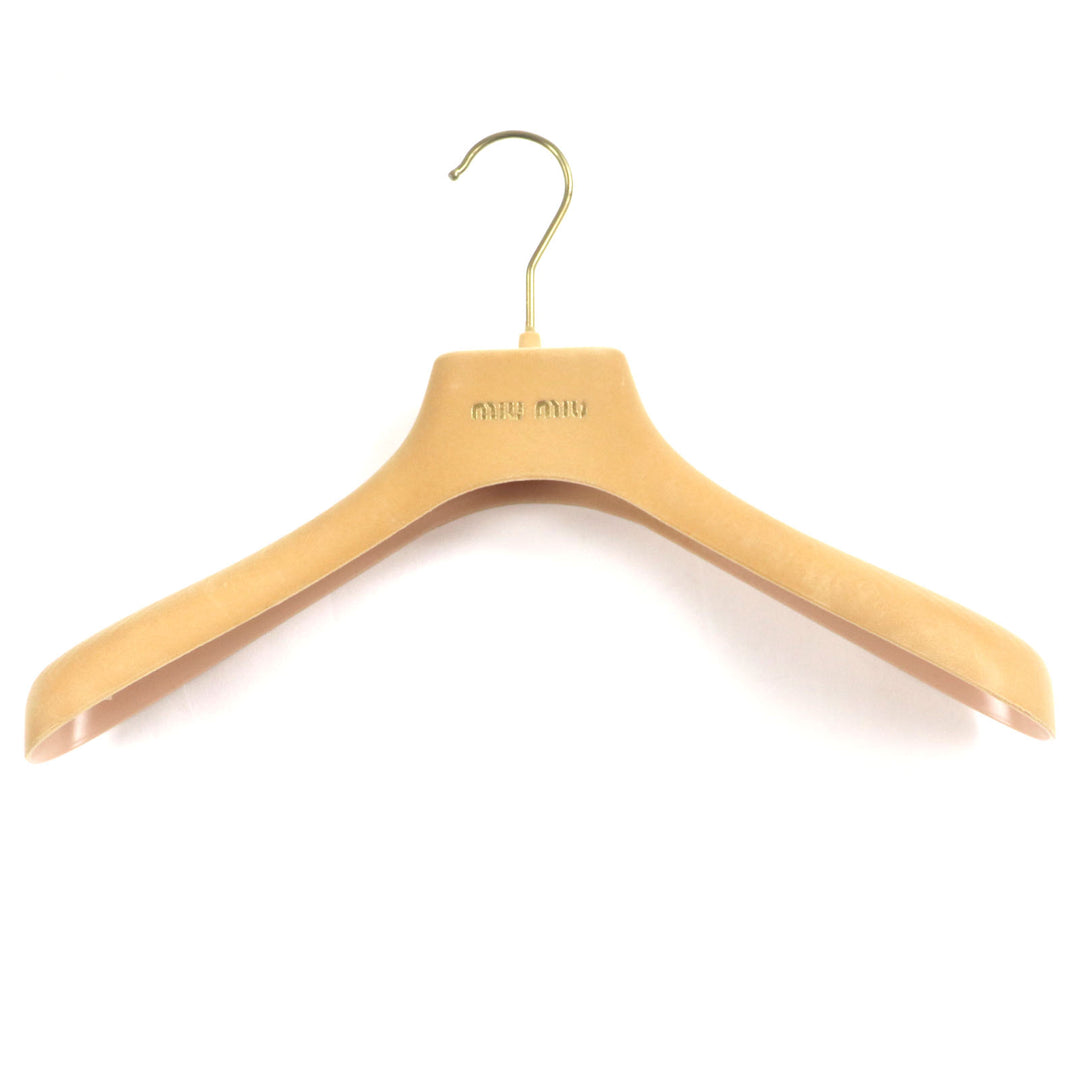 未使用品▼Miu Miu ミュウ ミュウ 25SS ML1066 チェックキャンバス ロゴワッペン ZIPUP ジャケット ブルゾン ブラウン 46 正規品 メンズ
