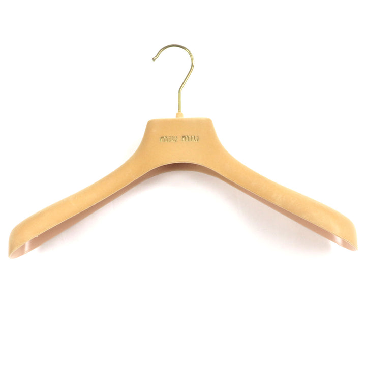 未使用品▼Miu Miu ミュウ ミュウ 25SS ML1066 チェックキャンバス ロゴワッペン ZIPUP ジャケット ブルゾン ブラウン 46 正規品 メンズ