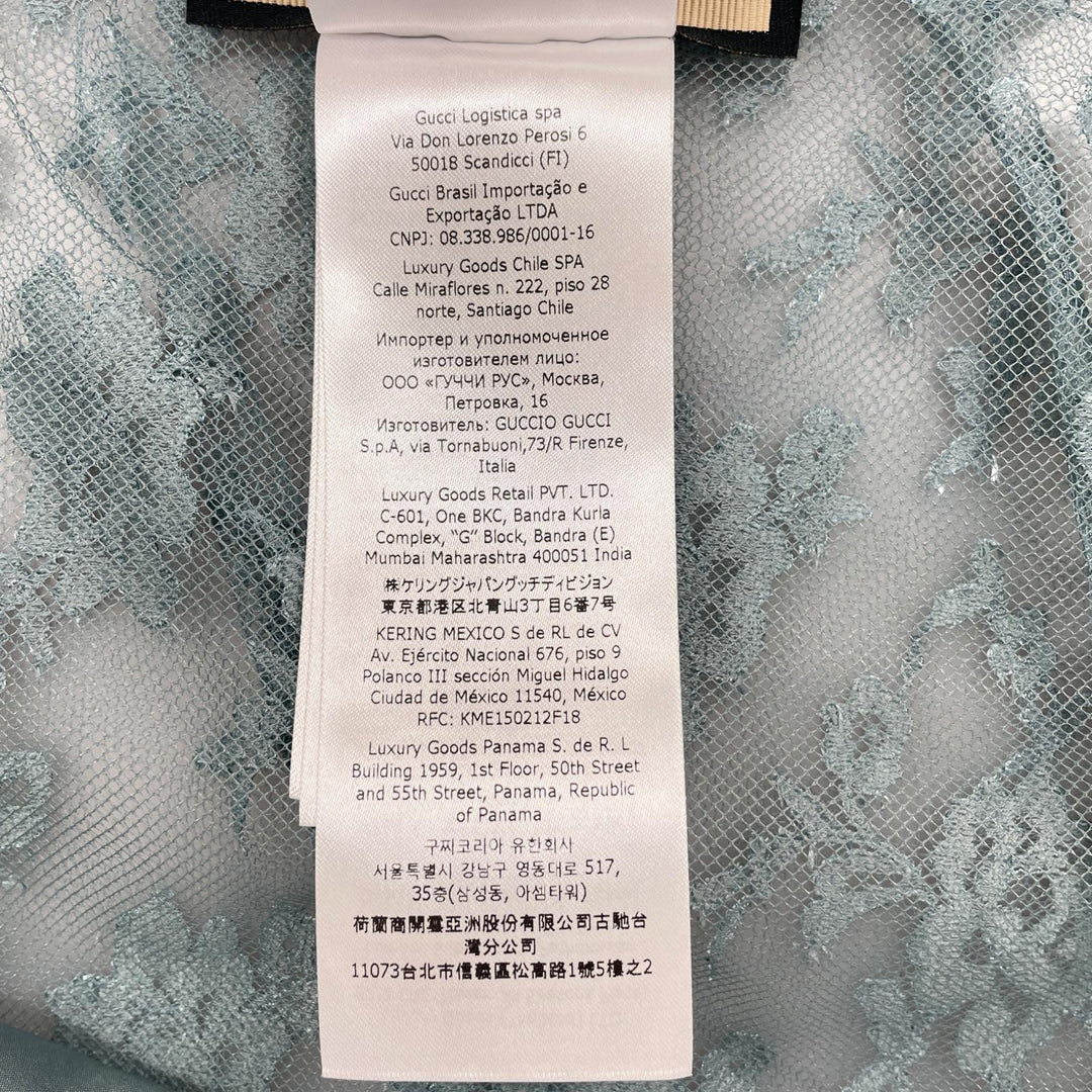 未使用品▲GUCCI グッチ 22AW 699241 フローラルレース アシンメトリー マキシスカート ロングスカート サックスブルー 38 伊製 正規品