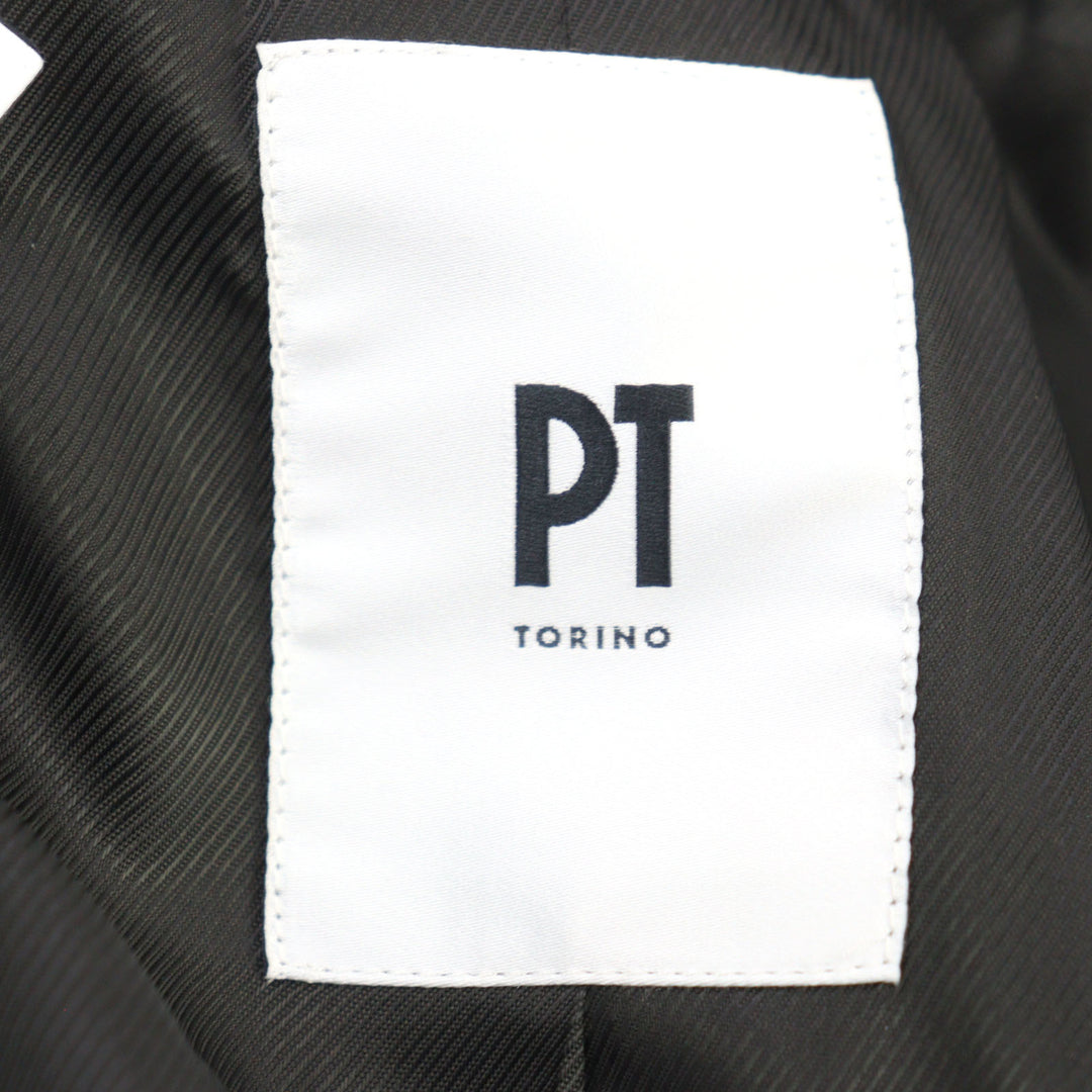 未使用品○PT TORINO ピーティー トリノ TL3FDP070LAC ベロア 金ボタン 本切羽 ダブルブレストジャケット ブラック 46 正規品 メンズ
