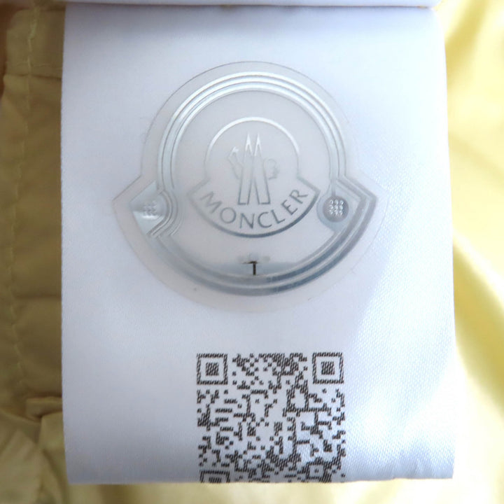 極美品△MONCLER GRENOBLE モンクレール グルノーブル 23-24SS SORAPIS ロゴワッペン ロゴボタン ダウンベスト オフホワイト 0 正規品