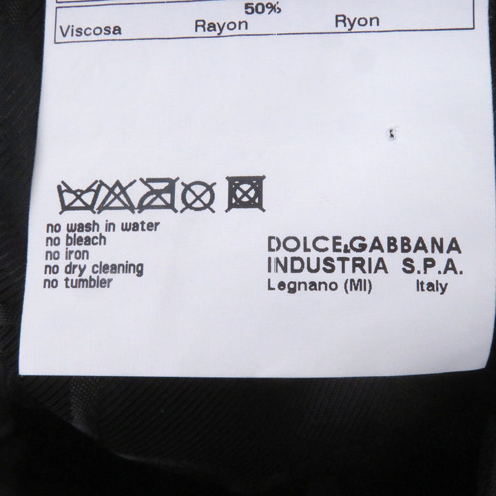 美品□DOLCE&amp;GABBANA ドルチェ＆ガッバーナ ラムスキン 黒タグ エルボーパッチ レザージャケット ブラック 44 イタリア製 正規品 メンズ