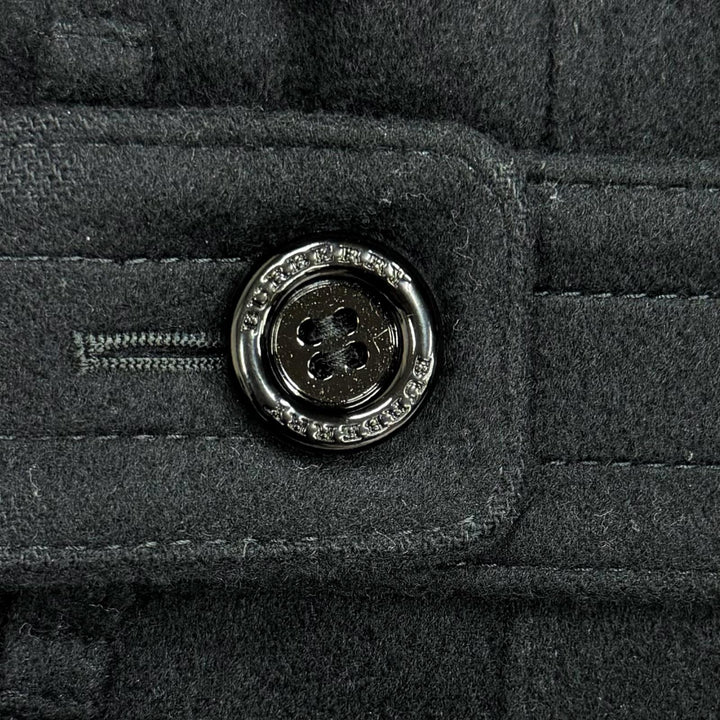 極美品★BURBERRY LONDON バーバリーロンドン B1B87-863-10 カシミヤ混 襟ラビットファー ロゴボタン付 コート 40 正規品 ガーメント付