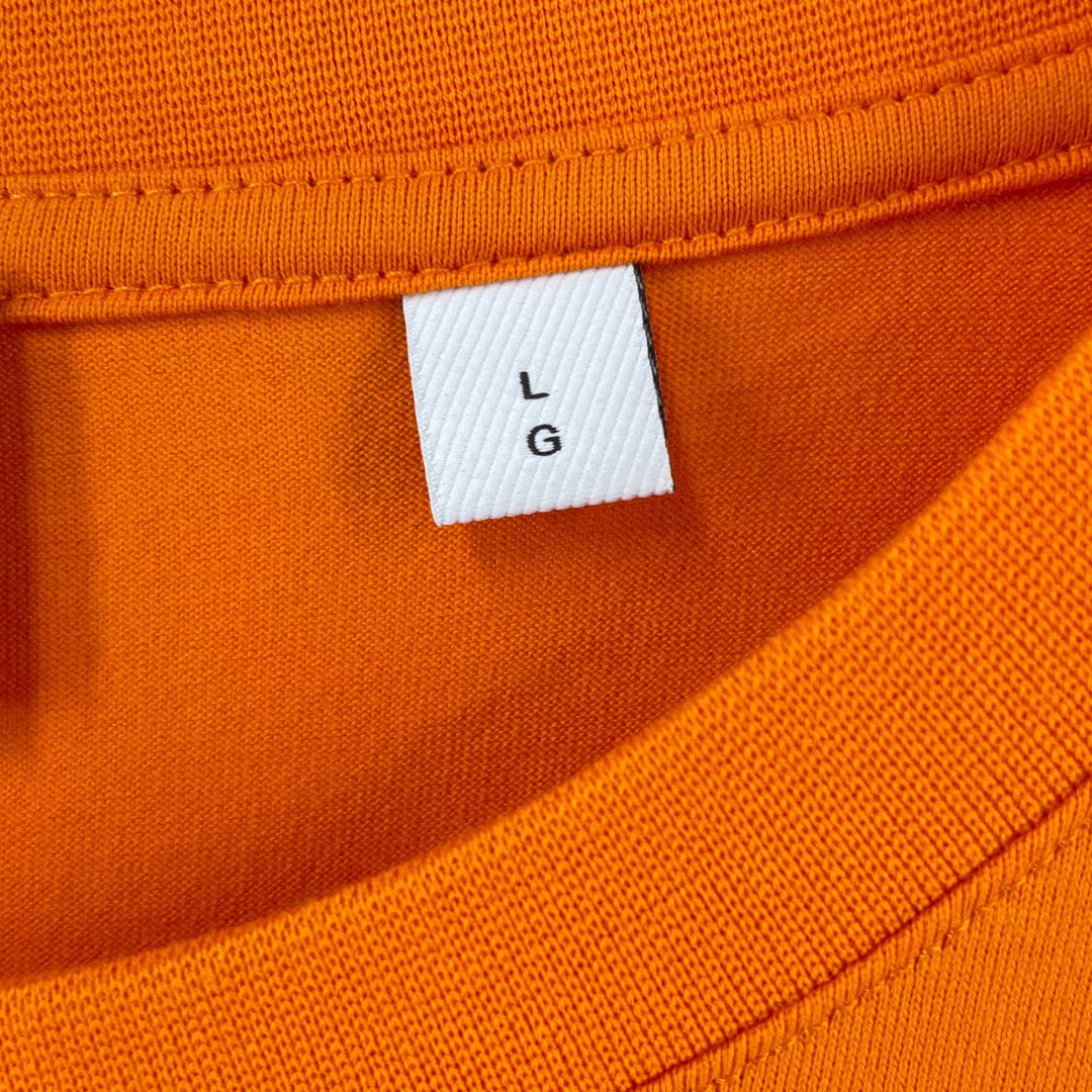 極美品▲BURBERRY バーバリー 8040692 コットン100％ ホースフェリープリント 半袖Ｔシャツ オレンジ L イングランド製 正規品 メンズ