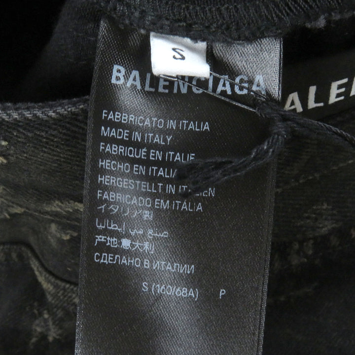 未使用品□BALENCIAGA バレンシアガ 24SS 745248 スーパーデストロイデニムパンツ ダメージジーンズ ブラック S イタリア製 正規品