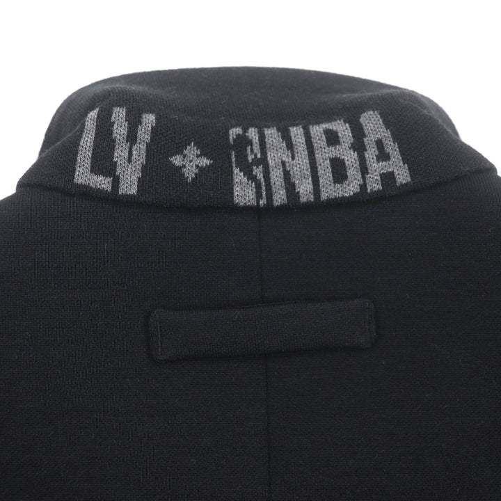 極美品▼ルイヴィトン NBA 21AW レザーワッペン ロゴ入りボタン 裏地モノグラム柄 シングルジャケット テーラード 46 伊製 正規品 メンズ