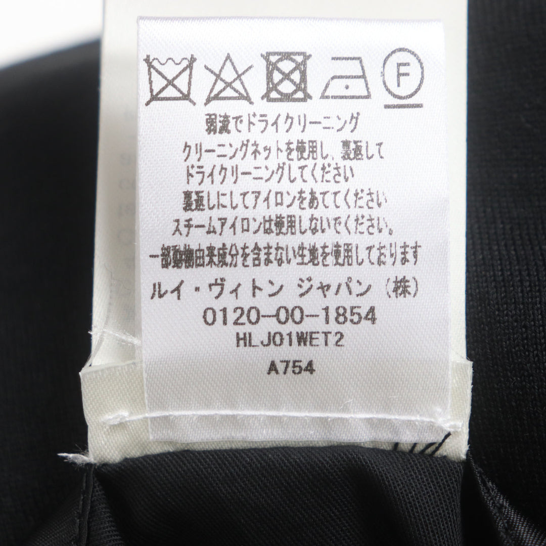 極美品▼ルイヴィトン NBA 21AW レザーワッペン ロゴ入りボタン 裏地モノグラム柄 シングルジャケット テーラード 46 伊製 正規品 メンズ