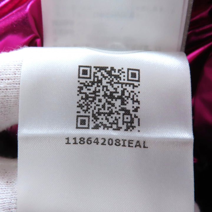 極美品★MONCLER モンクレール 2023年製 BLAVET デカロゴワッペン付 ZIP UP ダウンベスト ピンク 0 ブルガリア製 正規品 レディース