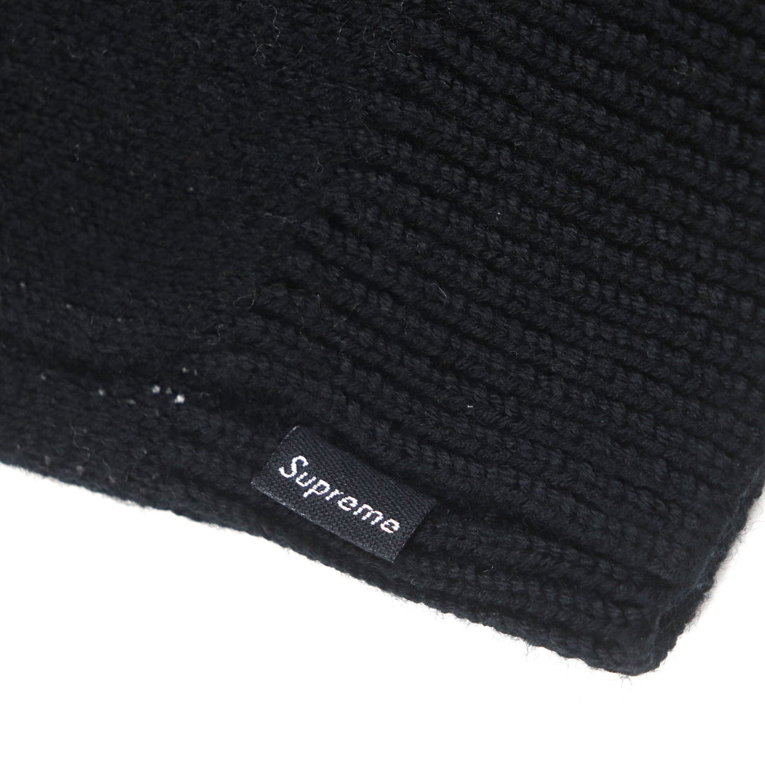 極美品▼シュプリーム ナイキ 25SS HF9638-010 Sweater Vest Vネック 刺繍 バックロゴ ニットベスト ベスト ブラック L 正規品 メンズ