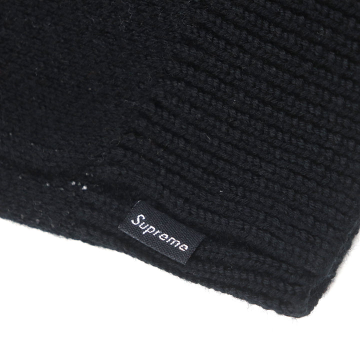 極美品▼シュプリーム ナイキ 25SS HF9638-010 Sweater Vest Vネック 刺繍 バックロゴ ニットベスト ベスト ブラック L 正規品 メンズ