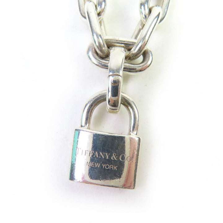 美品☆TIFFANY&amp;Co. ティファニー ハードウェア パール ロック ブレスレット ミディアム AG925 シルバー 重量53g レディース 定価423500円