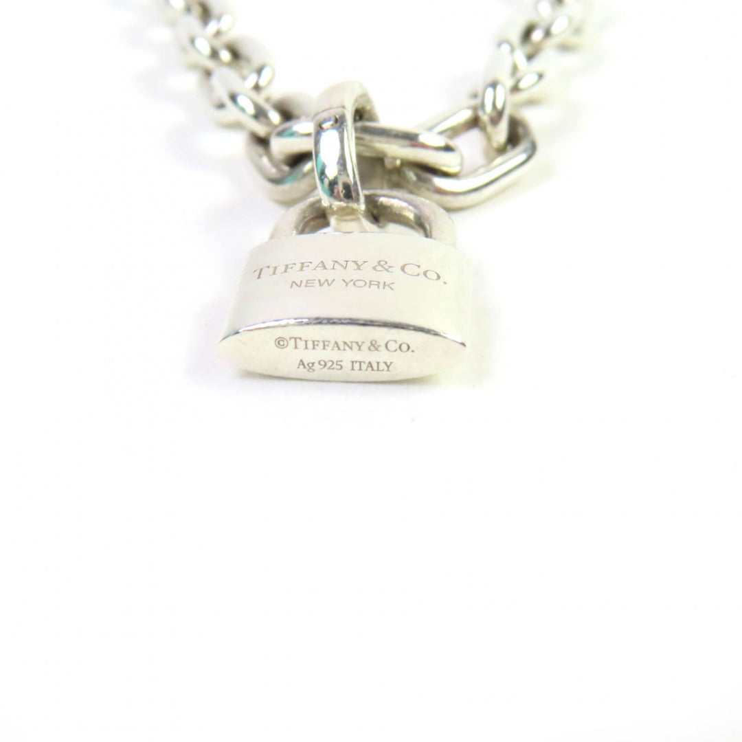 美品☆TIFFANY&amp;Co. ティファニー ハードウェア パール ロック ブレスレット ミディアム AG925 シルバー 重量53g レディース 定価423500円