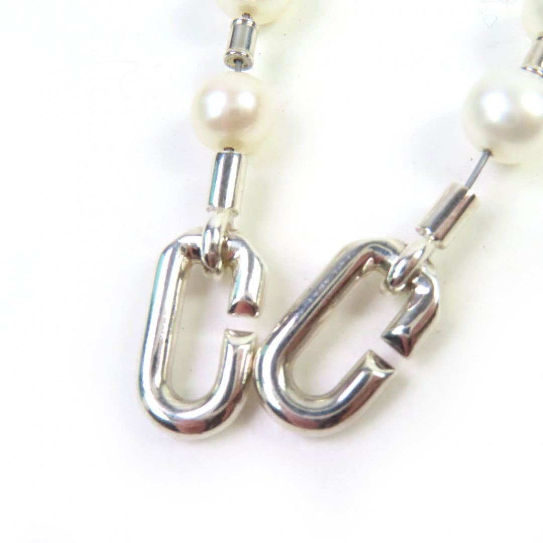 美品☆TIFFANY&amp;Co. ティファニー ハードウェア パール ロック ブレスレット ミディアム AG925 シルバー 重量53g レディース 定価423500円