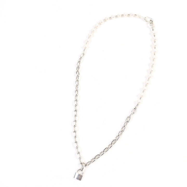 美品☆TIFFANY&amp;Co. ティファニー ハードウェア パール ロック ブレスレット ミディアム AG925 シルバー 重量53g レディース 定価423500円