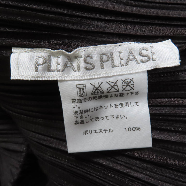 極美品☆PLEATS PLEASE プリーツプリーズ イッセイミヤケ PP01-JT623 切替デザイン Aライン チュニック ダークブラウン 3 正規品