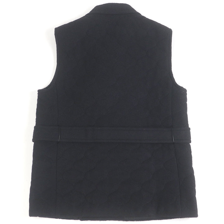 未使用品□TAGLIATORE タリアトーレ 23AW SMART ウール ベルテッド キルティングベスト ジレ ブラック 46 イタリア製 正規品 メンズ
