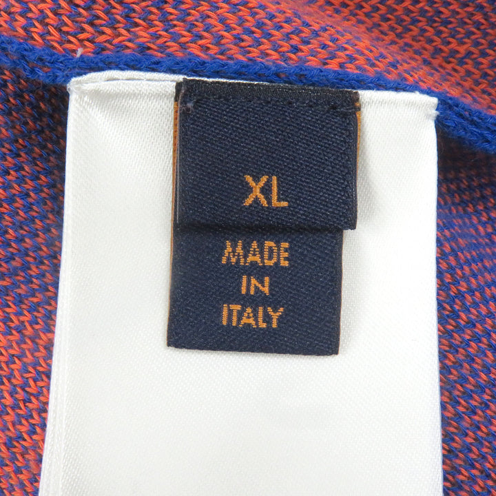 極美品□LOUIS VUITTON ルイヴィトン 23SS ジャズフライヤー ショートスリーブ 半袖ニット オレンジ ブルー XL イタリア製 正規品 メンズ