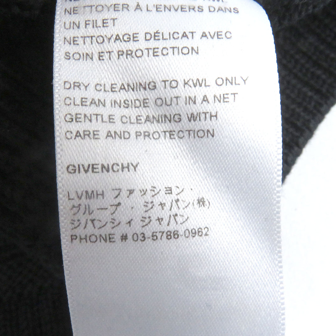 美品□GIVENCHY ジバンシィ 22SS BM90G9401M コットン100％ 4Gロゴ ロングスリーブ 長袖ニット セーター ブラック S 正規品 メンズ