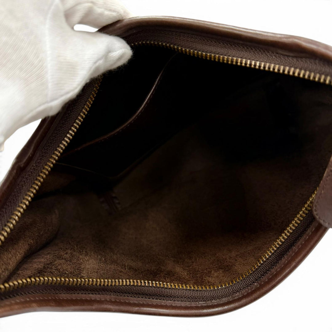 美品◇COACH オールドコーチ 9033 エルゴ 希少 チャーム付き グローブレザー セミショルダー ワンショルダーバッグ ブラウン レディース