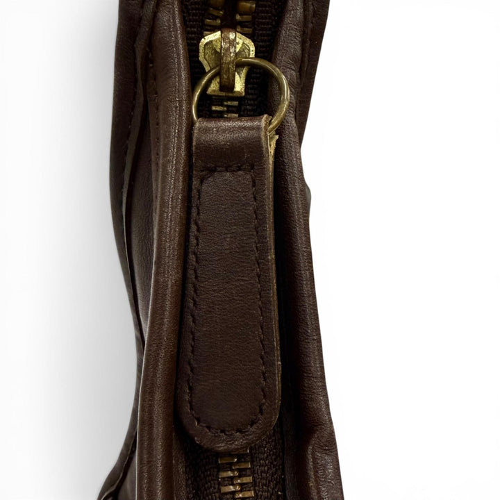 美品◇COACH オールドコーチ 9033 エルゴ 希少 チャーム付き グローブレザー セミショルダー ワンショルダーバッグ ブラウン レディース