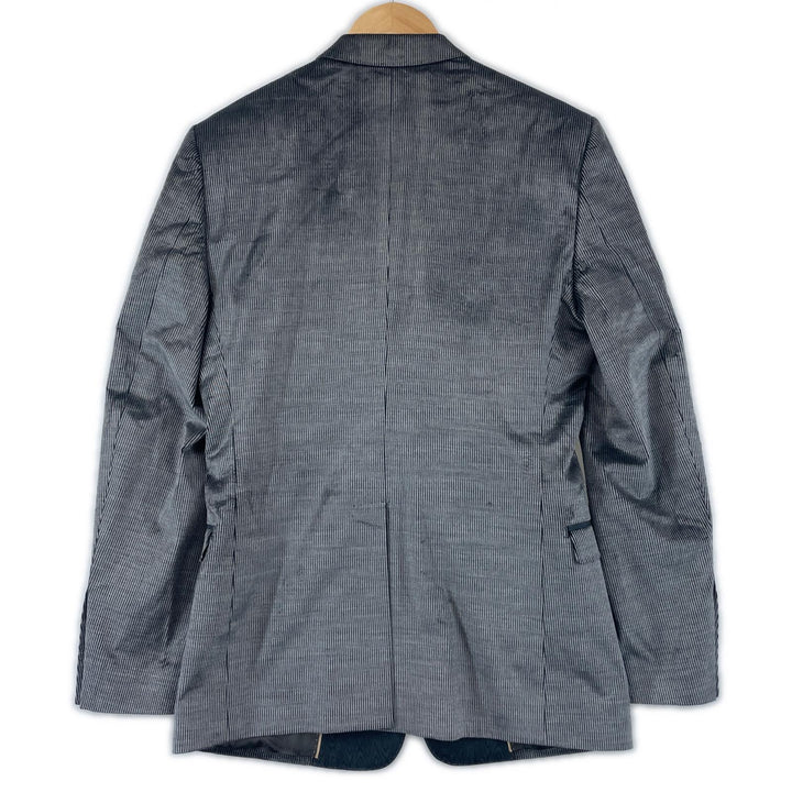極美品▲DOLCE&amp;GABBANA ドルチェ＆ガッバーナ GOLD シルク混 ナローラペル シングル テーラードジャケット グレー 44 伊製 正規品