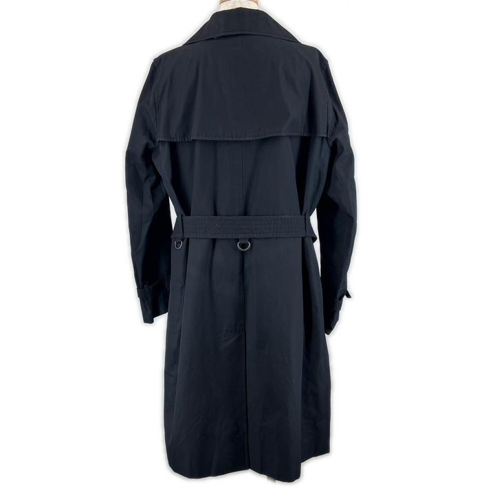 良品▲BURBERRY LONDON バーバリーロンドン 裏地ノバチェック ライナー付き 2WAY トレンチコート ブラック 46 日本製 正規品 レディース