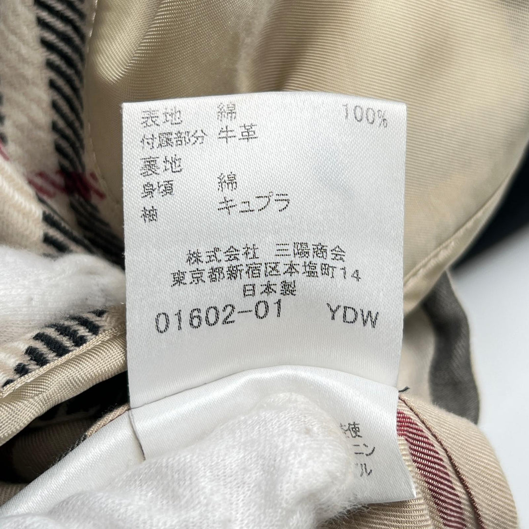 良品▲BURBERRY LONDON バーバリーロンドン 裏地ノバチェック ライナー付き 2WAY トレンチコート ブラック 46 日本製 正規品 レディース