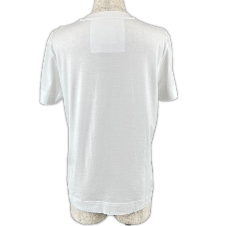 極美品▲GIVENCHY ジバンシィ BW70AS3YP7 コットン100％ クルーネック フローラル ロゴ刺繍 半袖Ｔシャツ ホワイト S 正規品 レディース
