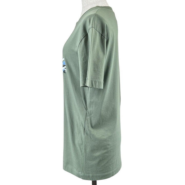 極美品▲PATOU パトゥ 22SS オーガニックコットン100％ フローラルロゴ 半袖Ｔシャツ グリーン XS 正規品 レディース