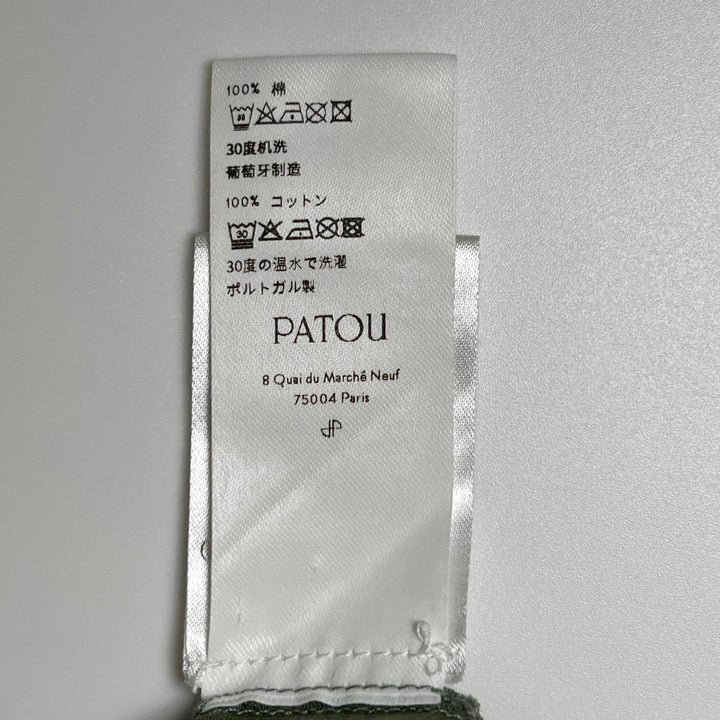 極美品▲PATOU パトゥ 22SS オーガニックコットン100％ フローラルロゴ 半袖Ｔシャツ グリーン XS 正規品 レディース