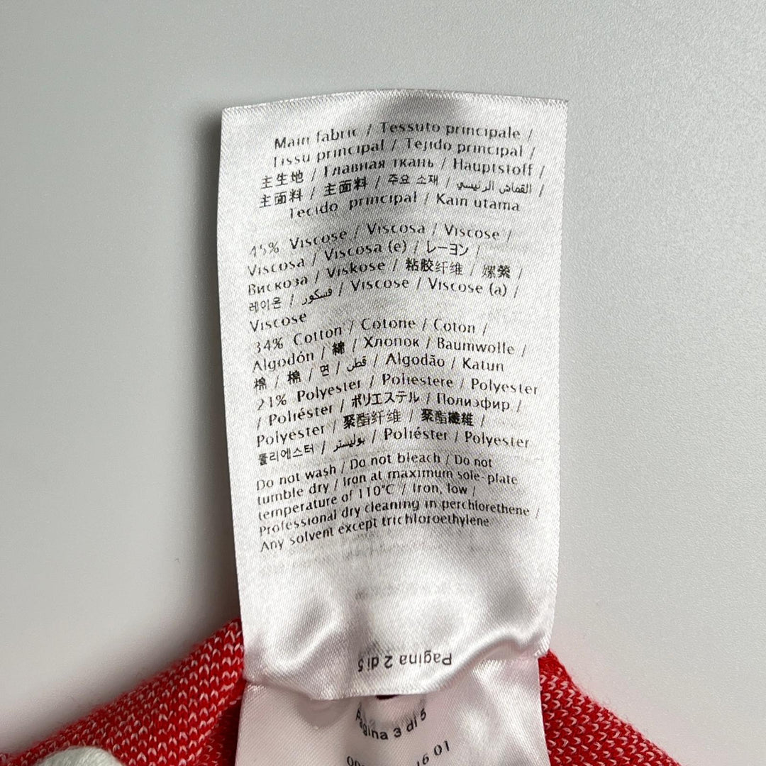 極美品▲RED VALENTINO レッドヴァレンティノ フローラル クルーネック 長袖 ニット セーター レッド S 正規品 レディース