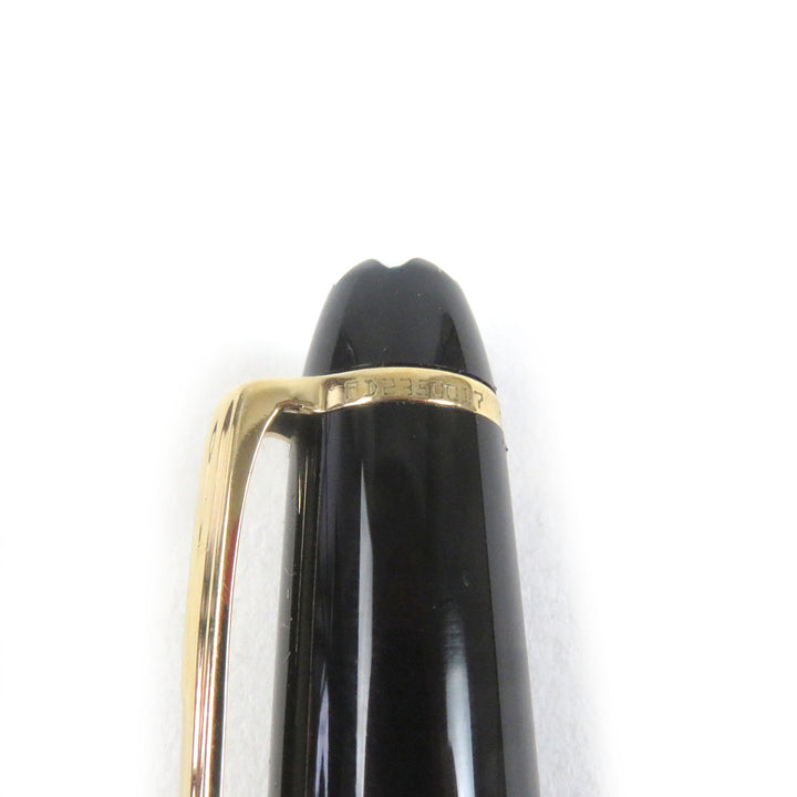 美品□MONTBLANC モンブラン マイスターシュテュック クラシック ペン先14K Mニブ キャップ式 万年筆 ブラック ゴールド ドイツ製 メンズ