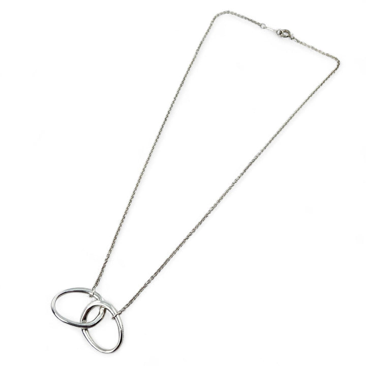 美品▲TIFFANY&amp;Co. ティファニー エルサペレッティ ダブルループ SV925 リング ネックレス ペンダント シルバー レディース
