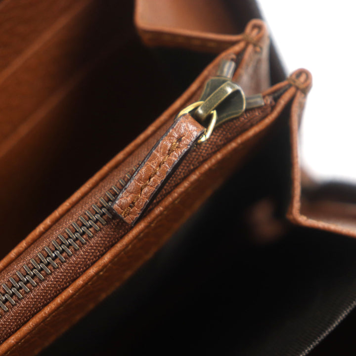 未使用品▼GUCCI グッチ 739499 バンブー GGマーモント ラウンドファスナー レザーウォレット 長財布 ブラウン ゴールド金具 箱付 メンズ