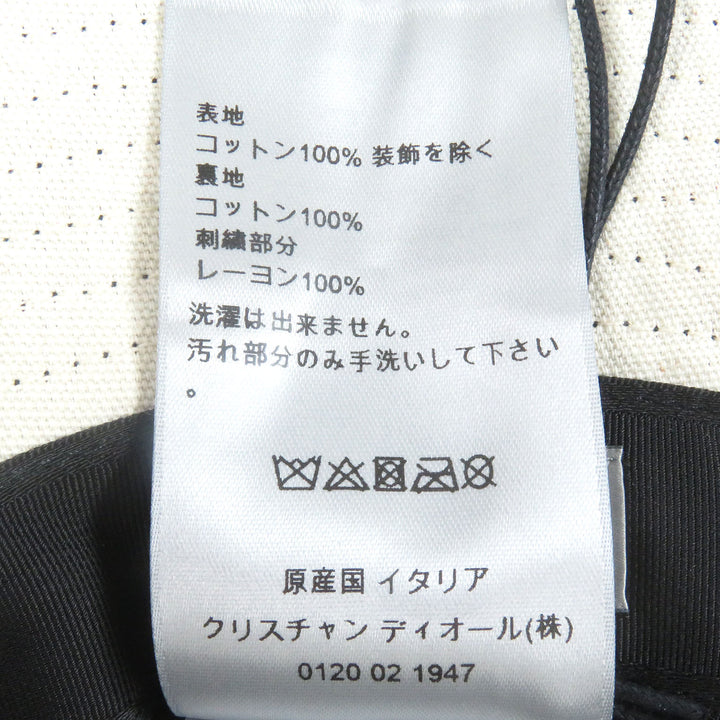未使用品□ディオール オム カクタスジャック トラヴィス・スコット 033C906U4511 ロゴ刺繍 バケットハット 黒 S イタリア製 正規品