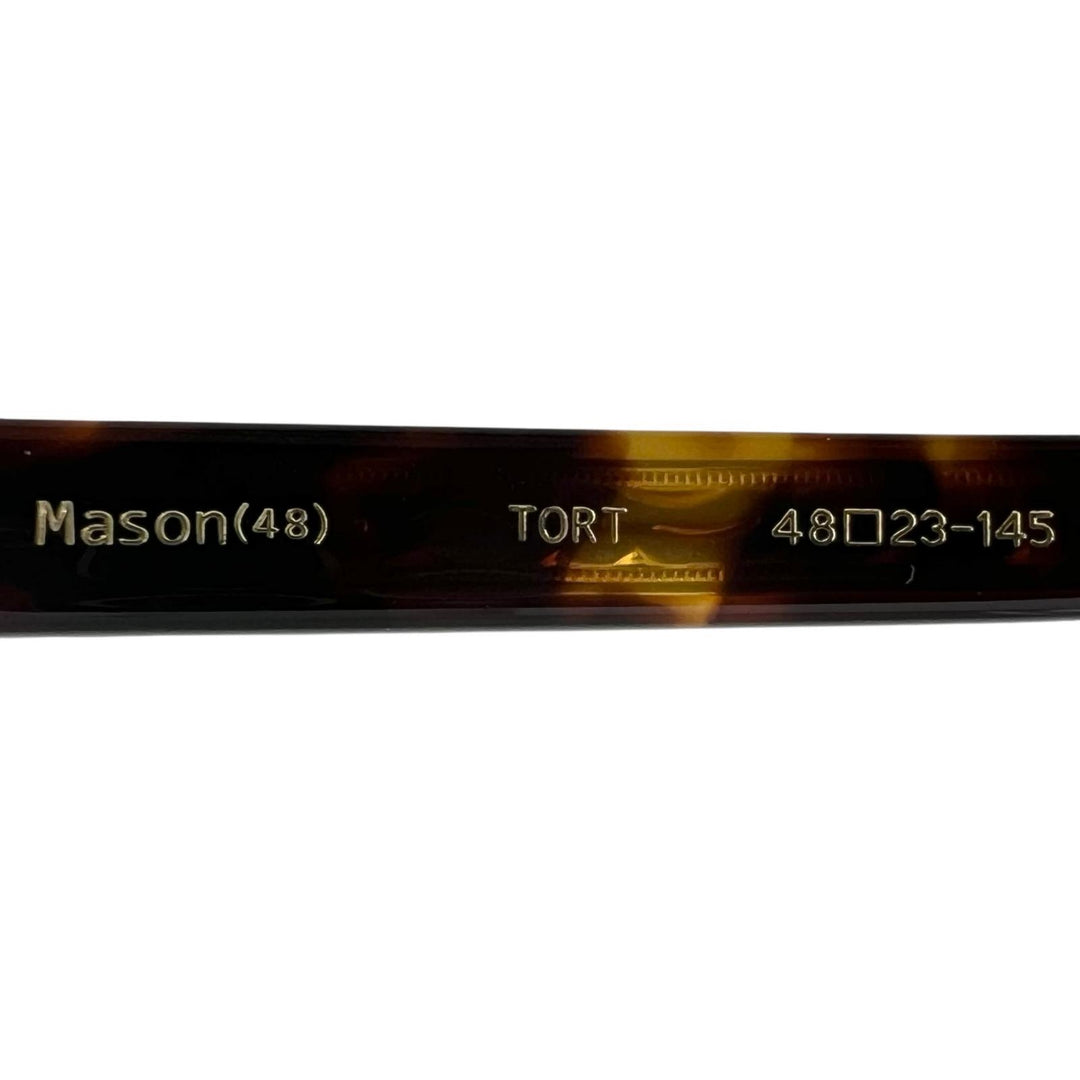 極美品▲EYEVAN アイヴァン MASON べっ甲柄 アイウェア メガネ サングラス ブラウン 48□23 145 度入り 箱・ケース付き 日本製 メンズ