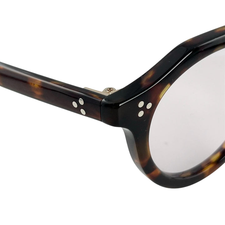 極美品▲EYEVAN アイヴァン MASON べっ甲柄 アイウェア メガネ サングラス ブラウン 48□23 145 度入り 箱・ケース付き 日本製 メンズ
