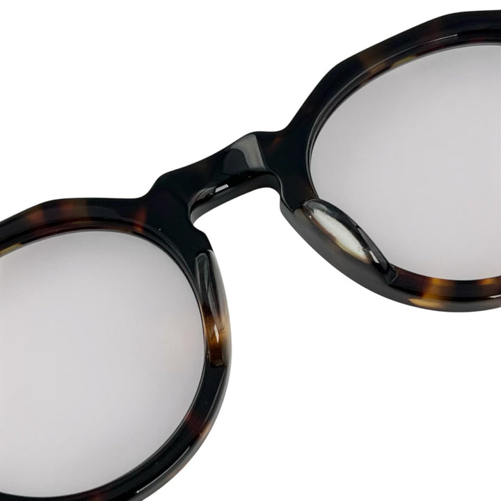 極美品▲EYEVAN アイヴァン MASON べっ甲柄 アイウェア メガネ サングラス ブラウン 48□23 145 度入り 箱・ケース付き 日本製 メンズ