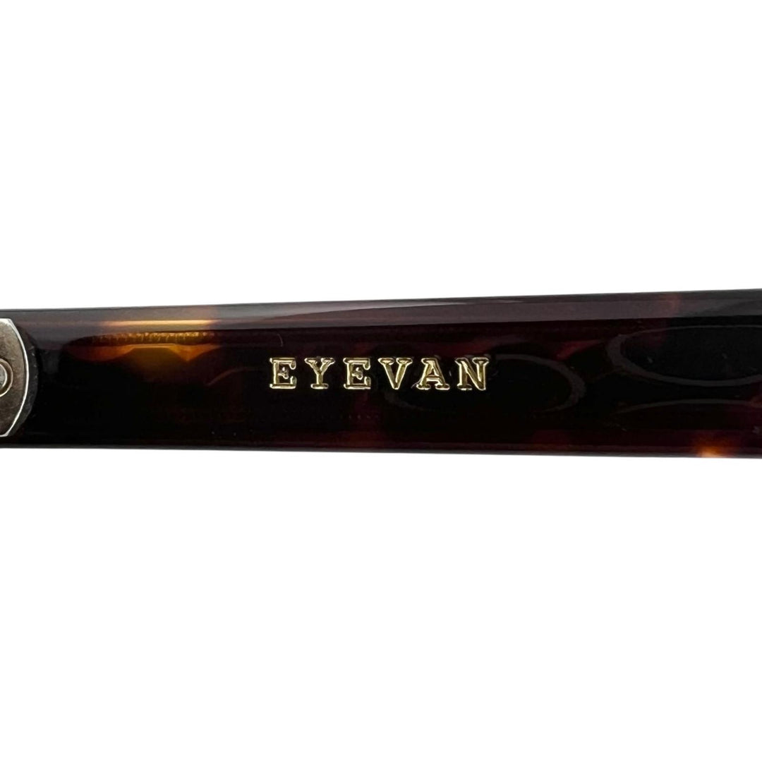 極美品▲EYEVAN アイヴァン MASON べっ甲柄 アイウェア メガネ サングラス ブラウン 48□23 145 度入り 箱・ケース付き 日本製 メンズ