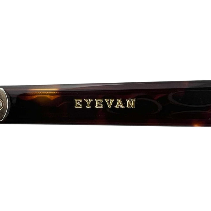 極美品▲EYEVAN アイヴァン MASON べっ甲柄 アイウェア メガネ サングラス ブラウン 48□23 145 度入り 箱・ケース付き 日本製 メンズ