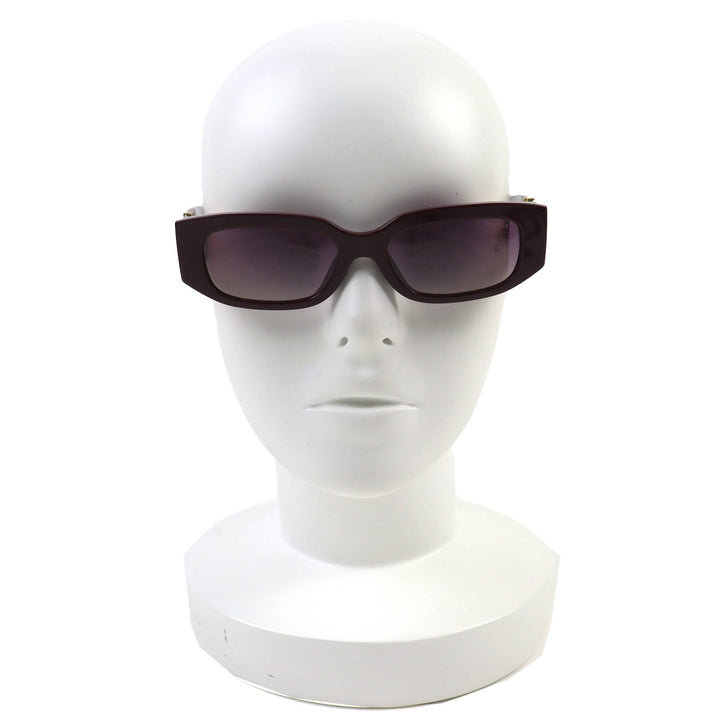 極美品△CHANEL シャネル 5544-A ココマーク オーバル シェイプ アイウェア サングラス バーガンディ ゴールド 53□17 140 デモレンズ