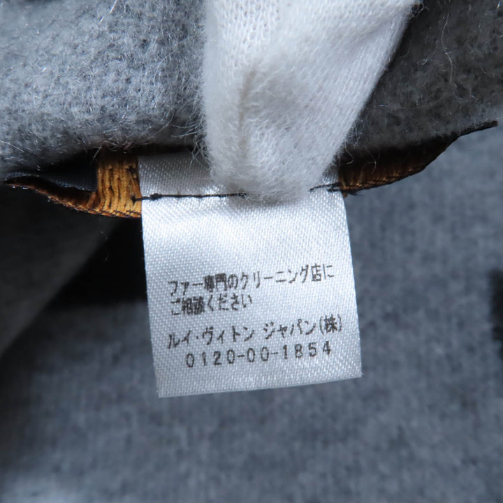 極美品☆LOUIS VUITTON ルイヴィトン 2017年製 M70721 エシャルプ レイキャビック フォックスファー カシミヤ100％ マフラー 正規品