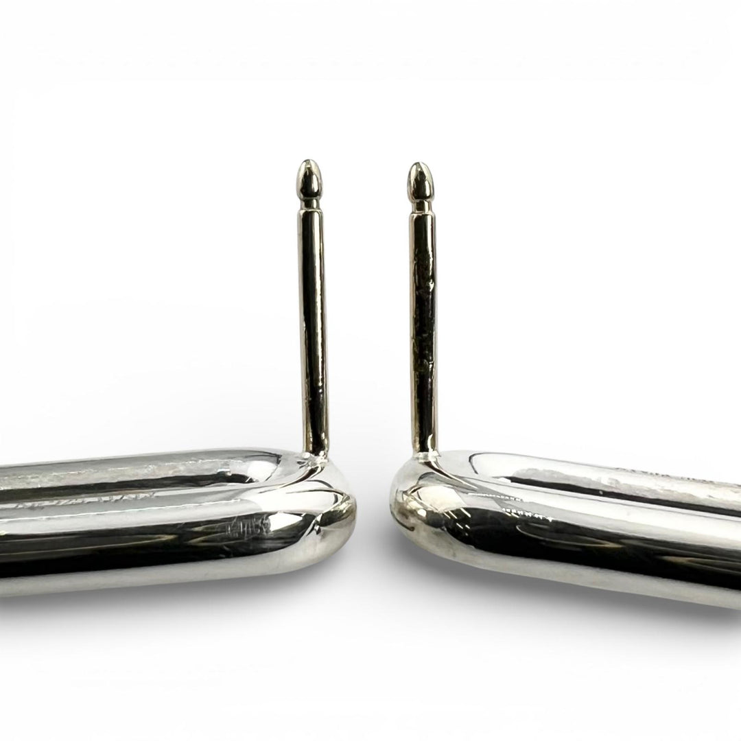美品▲TIFFANY&amp;Co. ティファニー ハードウェア ダブルロング リンク ピアス AG925 シルバー イタリア製 重量20g レディース