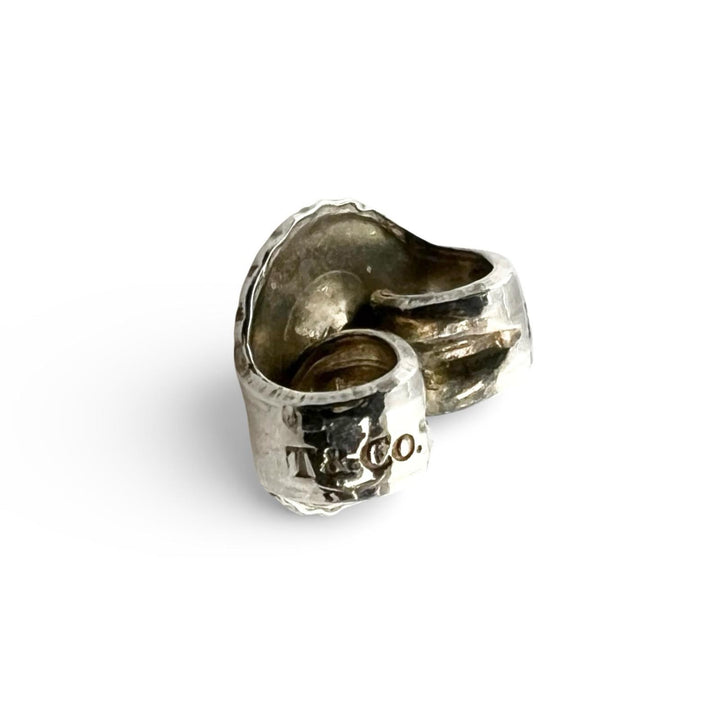美品▲TIFFANY&amp;Co. ティファニー ハードウェア ダブルロング リンク ピアス AG925 シルバー イタリア製 重量20g レディース