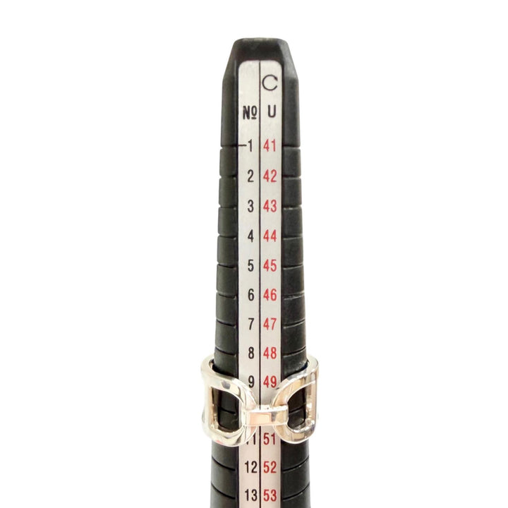美品△HERMES エルメス 2024年製 エヴァーシェーヌダンクル リング 指輪 AG925 シルバー 50 JP10号 イタリア製 重量5.7g レディース