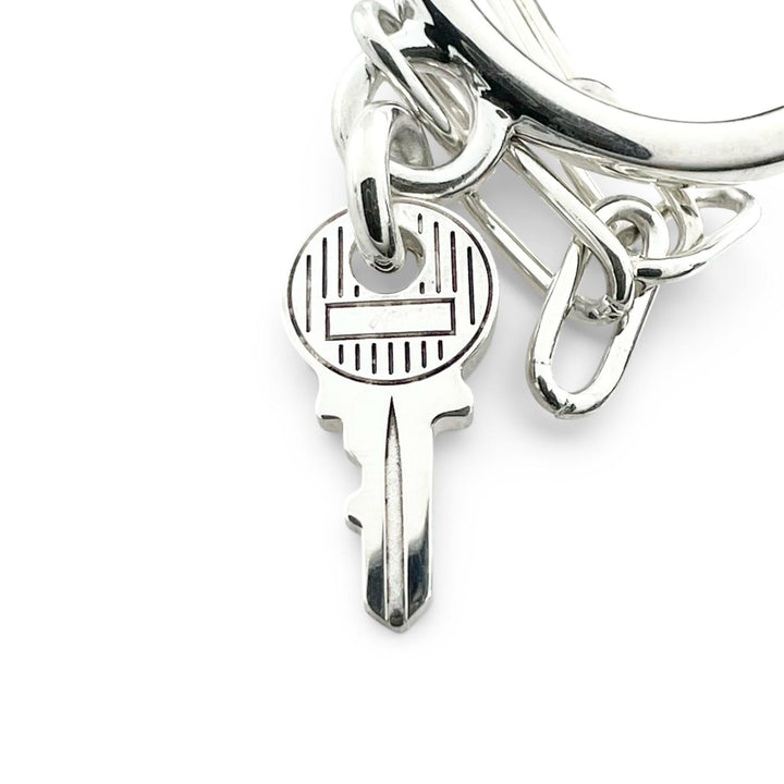 美品▲HERMES エルメス 2018年製 アルファケリー ダブル リング 指輪 AG925 シルバー 51 日本サイ11号相当 ケース付 重量12.3g レディース