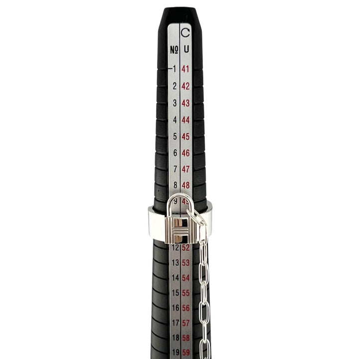 美品▲HERMES エルメス 2018年製 アルファケリー ダブル リング 指輪 AG925 シルバー 51 日本サイ11号相当 ケース付 重量12.3g レディース